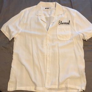 White button down Tee